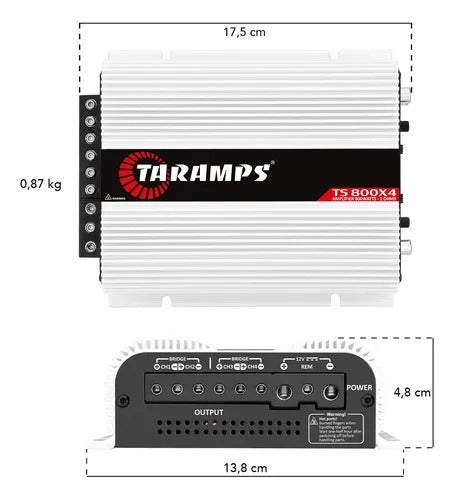 Modulo Amplificador Taramps Ts800 800w Rms 4 Canais 2 Ohms Modulo Amplificador Taramps Ts800 800w Rms 4 Canais 2 Ohms